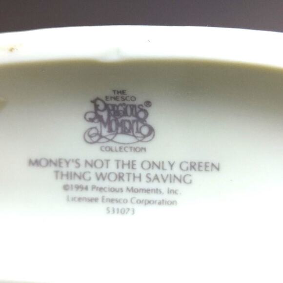 Precious Moments (1994) "Money's Not the Only Green Thing Worth Saving" Figurine - Picture 5 of 5
